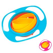 Pratinho bebe pote para lanche infantil giro bowl evita comida cair blister buba gira 360 graus