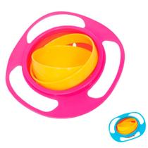 Pratinho bebe pote para lanche infantil giro bowl evita comida cair blister buba gira 360 graus