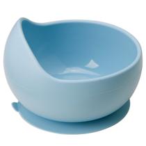 Pratinho Bowl Em Silicone Com Ventosa Azul Para Bebê BPA Free Fácil Limpeza Buba