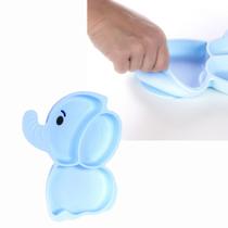 Pratinho Com Divisória Infantil Silicone Macio Alimentar Prato Bebê Resistente Introdução Alimentar Ventosa 3 Divisórias Livre BPA Criança Refeição