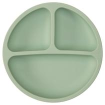 Pratinho De Comida Para Bebê Colorido Com Divisórias Ventosa Baby Buba Cor:Verde Pratinho De Comida Para Bebê Colorido Com Divisórias Ventosa Baby Buba Cor:Verde
