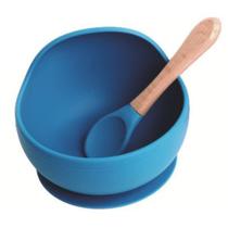 Pratinho de Silicone Bowl Papinha P/Bebê Azul Turma do Guara