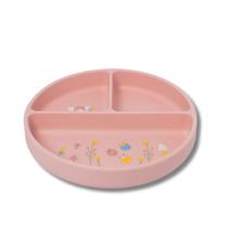 Pratinho de silicone com ventosa e divisória fadinha rosa - bup baby