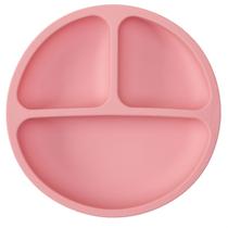 Pratinho de Silicone com Ventosa e Divisória para Papinha do Bebê