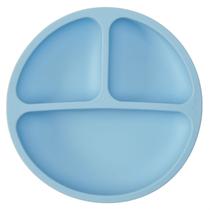 Pratinho de Silicone com Ventosa e Divisória para Papinha do Bebê