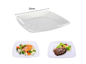 Pratinho Descartável Quadrado Para Bolo/Sobremesa Com 10und G