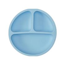 Pratinho em Silicone com Ventosa Azul Buba Alimentação Segura e Prática