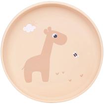 Pratinho Em Silicone Com Ventosa Cloudy Bege Girafa 20892 - Buba Pratinho Em Silicone Com Ventosa Cloudy Bege Girafa 20892 - Buba