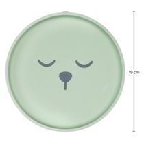 Pratinho em silicone com ventosa gumy verde - buba