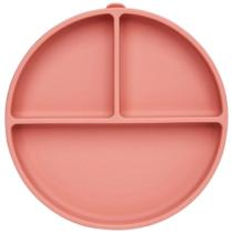 Pratinho em silicone com ventosa rosa escuro - BUBA