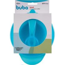 Pratinho Fundo Refeiçao Bebe BOWL Papinha Tampa e Colher COR Azul Buba Pratinho Fundo Refeiçao Bebe BOWL Papinha Tampa e Colher COR Azul Buba