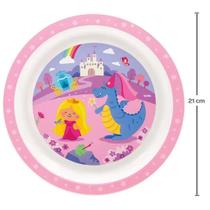 Pratinho Infantil Aventuras Princesa 21Cm Diâmetro Buba