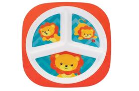 Pratinho infantil com divisórias Animal Fun Leão - Buba Pratinho infantil com divisórias Animal Fun Leão - Buba