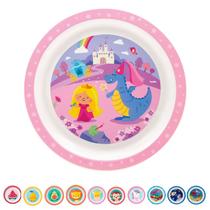 Pratinho Infantil Raso Animal Fun e Frutti para Micro-Ondas Buba