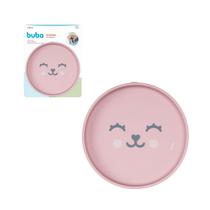 Pratinho Infantil Silicone Buba Gumy Rosa com Ventosas