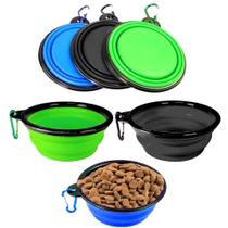 Pratinho Portátil para Cachorro Gato Retrátil Silicone Sortido Pratinho Portátil para Cachorro Gato Retrátil Silicone Sortido