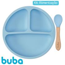 Pratinho Silicone com Ventosa e Colher Silicone Alimentação do Bebê