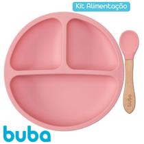 Pratinho Silicone com Ventosa e Colher Silicone Alimentação do Bebê