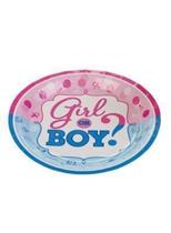 Prato 18cm Temático Silver Festas Girl or Boy 10Un
