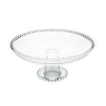 Prato 20 cm para bolo de cristal transparente com pé Pearl Wolff - 28270 Prato 20 cm para bolo de cristal transparente com pé Pearl Wolff - 28270