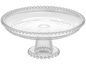 Prato 20 cm para bolo de cristal transparente com pé Pearl Wolff - 28270 Prato 20 cm para bolo de cristal transparente com pé Pearl Wolff - 28270