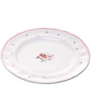 Prato 27cm Raso Florescer Rosa Cerâmica