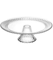 Prato 31,4x31,4x9,7cm Para Bolo De Cristal Ecológico Com Pé Radial