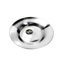 Prato Aço Inox 20 cm KeHome Sobremesa Bonito Resistente Lanchonete Mesa Posta Cozinha