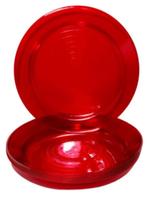 Prato acrilico 15cm vermelho translucido c/10un. Prato acrilico 15cm vermelho translucido c/10un.