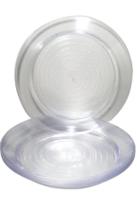 Prato acrilico 22cm cristal c/10un.
