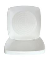 Prato Acrílico Quadrado Resistente 15cm Branco - 10 unid