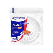 Prato Acrílico Redondo 18cm para Sobremesa Cristal com 10 unidades Prato Acrílico Redondo 18cm para Sobremesa Cristal com 10 unidades