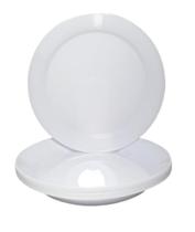 Prato Acrílico Resistente 15cm Branco Sólido - 10 unid