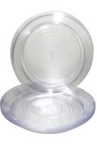 Prato Acrílico Resistente 15cm Cristal Transparente - 10 un