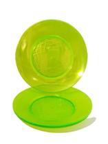 Prato Acrílico Resistente 15cm Verde Neon - 10 unid