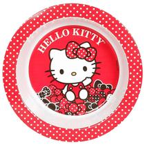 Prato Alimentação Bowl Infantil 450Ml Hello Kitty Vermelho - Baby Go
