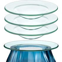 Prato aquecedor de óleo de reposição Prato de vidro redondo para lâmpada de aroma Prato aquecedor de óleo de reposição Prato de vidro redondo para lâmpada de aroma