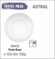 Prato Astral Rasos Vidro Liso 23cm Almoço Jantar Dia a Dia 01uni