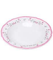 Prato Avulso 21cm Fundo Florescer Rosa Cerâmica