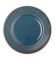 Prato Avulso Sobremesa 20,2cm De Cerâmica Linear Azul Prato Avulso Sobremesa 20,2cm De Cerâmica Linear Azul