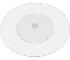 Prato Bailarina Home&Co 2x45x45cm Vidro Transparente para Mesa Posta Jantar e Ceia