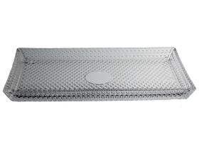 PRATO BANDEJA PARA SERVIR RETANGULAR HOME&CO VIDRO 3x33x18cm TRANSPARENTE