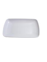 Prato Bandeja Plástica Melanina Retangular Branca 21Cm-3Un Prato Bandeja Plástica Melanina Retangular Branca 21Cm-3Un