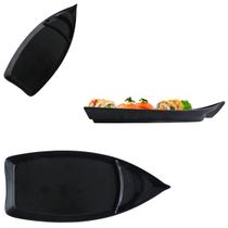 Prato Barco Travessa Melamina Comida Japonesa Sushi 26cm