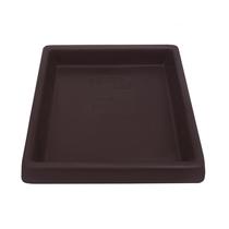 Prato Base Quadrado Para Vaso De Planta Em Polietileno 22 Cm