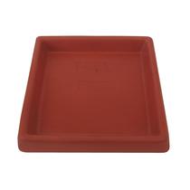 Prato Base Quadrado Para Vaso De Planta Em Polietileno 24 Cm
