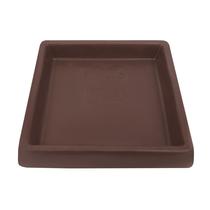 Prato Base Quadrado Para Vaso De Planta Em Polietileno 26 Cm