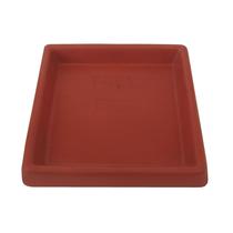 Prato Base Quadrado Para Vaso De Planta Em Polietileno 26 Cm