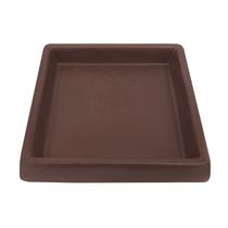 Prato Base Quadrado Para Vaso De Planta Em Polietileno 26 Cm