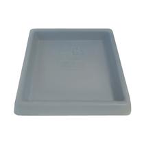 Prato Base Quadrado Vaso De Planta Polietileno 21 Cm Cinza